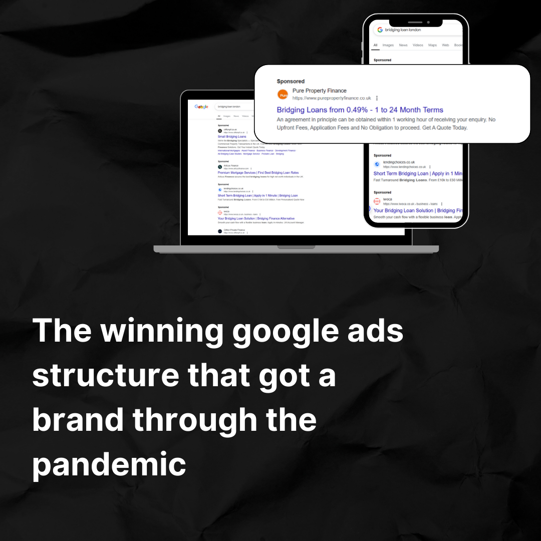 The winning google ads structure that got a brand through the panedemic.